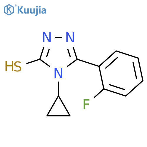 4-Cyclopropyl-5-(2-fluorophenyl)-3H-1,2,4-triazole-3-thiol structure