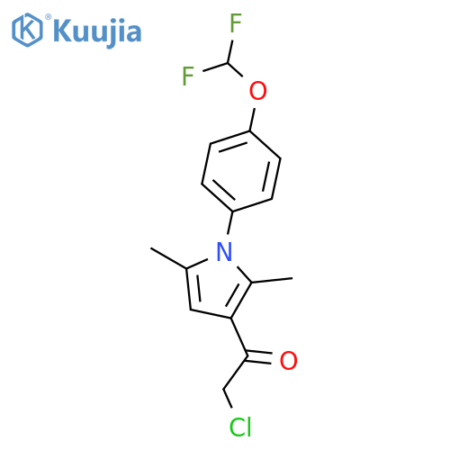 2-chloro-1-{1-4-(difluoromethoxy)phenyl-2,5-dimethyl-1H-pyrrol-3-yl}ethan-1-one structure