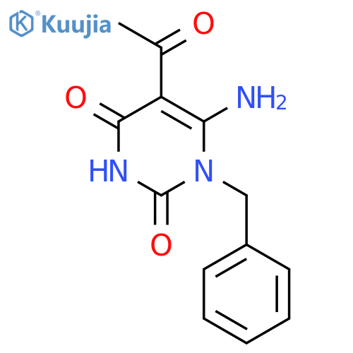 5-Acetyl-6-amino-1-benzyl-1,2,3,4-tetrahydropyrimidine-2,4-dione structure