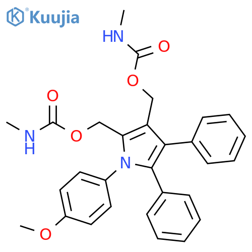 1H-Pyrrole-2,3-dimethanol,1-(4-methoxyphenyl)-4,5-diphenyl-, bis(methylcarbamate) (ester) (9CI) structure