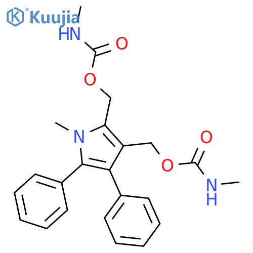 (1-methyl-4,5-diphenyl-1H-pyrrole-2,3-diyl)dimethanediyl bis(methylcarbamate) structure
