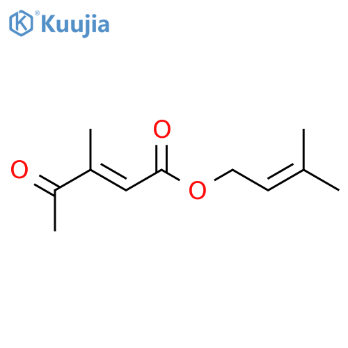 2-PENTENOIC ACID, 3-METHYL-4-OXO-, 3-METHYL-2-BUTENYL ESTER, (2E)- structure
