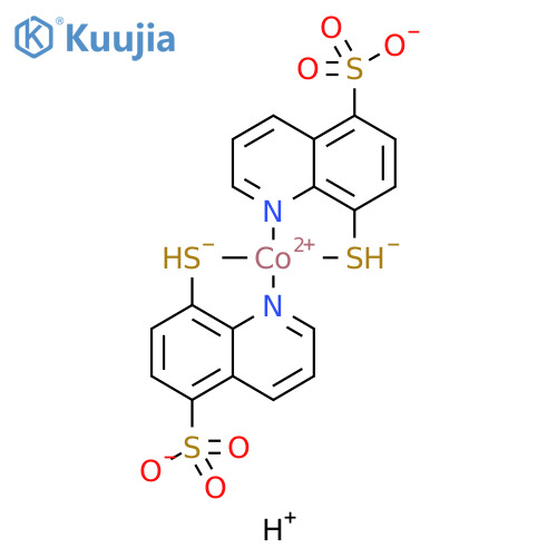 Cobaltate(2-), bis[8-mercapto-5-quinolinesulfonato(2-)-N1,S8]-, dihydrogen (9CI) structure