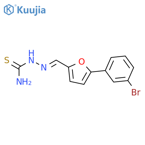 HYDRAZINECARBOTHIOAMIDE, 2-[[5-(3-BROMOPHENYL)-2-FURANYL]METHYLENE]- structure