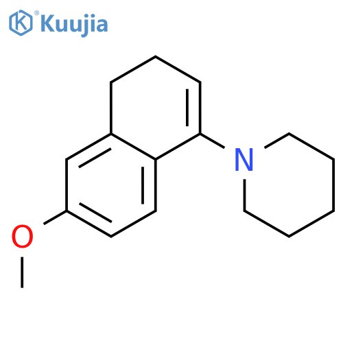 Piperidine, 1-(3,4-dihydro-6-methoxy-1-naphthalenyl)- structure