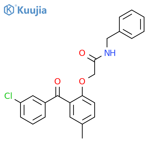 Acetamide, 2-[2-(3-chlorobenzoyl)-4-methylphenoxy]-N-(phenylmethyl)- structure