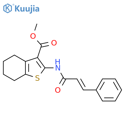 methyl 2-(2E)-3-phenylprop-2-enamido-4,5,6,7-tetrahydro-1-benzothiophene-3-carboxylate structure