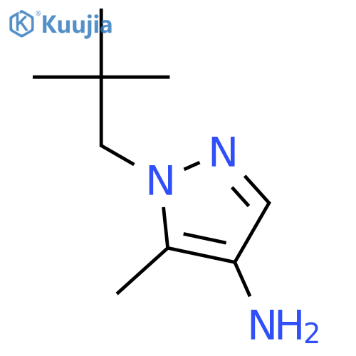 1-(2,2-dimethylpropyl)-5-methyl-1H-pyrazol-4-amine structure