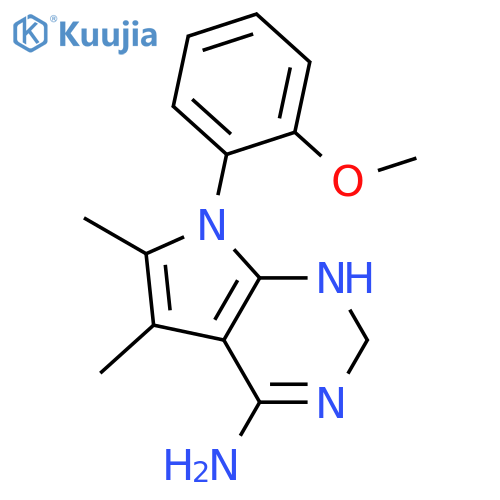 1H-Pyrrolo[2,3-d]pyrimidin-4-amine, 7-(2-methoxyphenyl)-5,6-dimethyl- structure