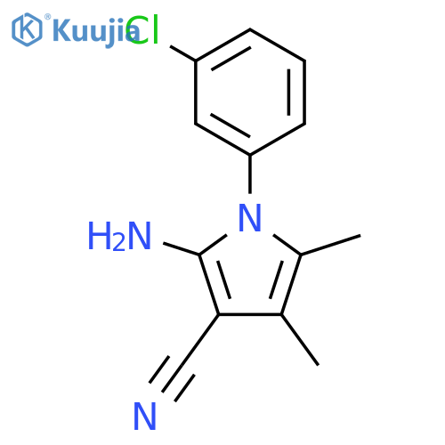 2-Amino-1-(3-chlorophenyl)-4,5-dimethyl-1H-pyrrole-3-carbonitrile structure