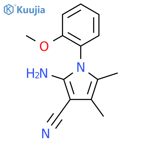 2-Amino-1-(2-methoxyphenyl)-4,5-dimethyl-1H-pyrrole-3-carbonitrile structure