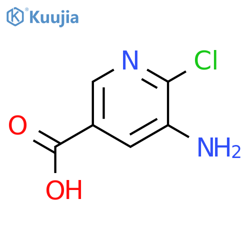 5-amino-6-chloropyridine-3-carboxylic acid structure