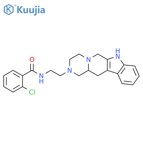 Benzamide, 2-chloro-N-[2-(3,4,6,7,12,12a-hexahydropyrazino[1',2':1,6]pyrido[3,4-b]indol-2(1H)-yl)ethyl]- structure