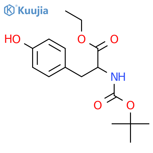 (S)-Ethyl 2-((tert-butoxycarbonyl)amino)-3-(4-hydroxyphenyl)propanoate structure