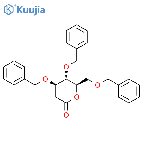 (4R,5S,6R)-4,5-Bis(benzyloxy)-6-(benzyloxymethyl)tetrahydro-2H-pyran-2-one structure