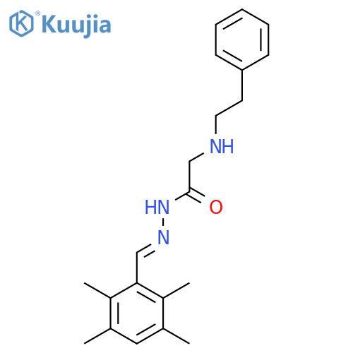 Glycine,N-(2-phenylethyl)-, [(2,3,5,6-tetramethylphenyl)methylene]hydrazide (9CI) structure