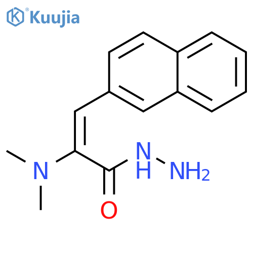 (2Z)-2-(dimethylamino)-3-naphthalen-2-ylprop-2-enehydrazide structure