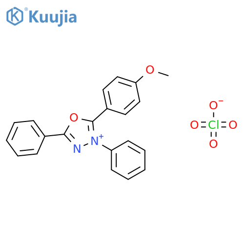 1,3,4-Oxadiazolium, 2-(4-methoxyphenyl)-3,5-diphenyl-, perchlorate structure