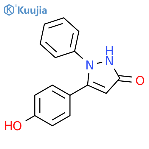 3H-Pyrazol-3-one, 1,2-dihydro-5-(4-hydroxyphenyl)-1-phenyl- structure