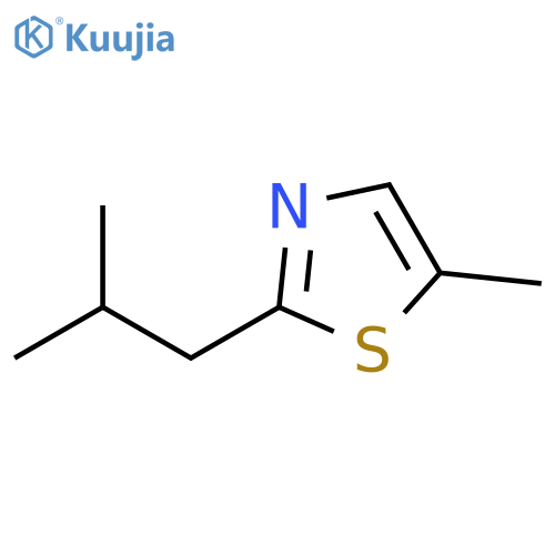 Thiazole,5-methyl-2-(2-methylpropyl)- structure