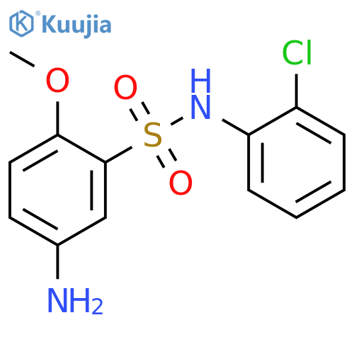 5-amino-N-(2-chlorophenyl)-2-methoxybenzene-1-sulfonamide structure