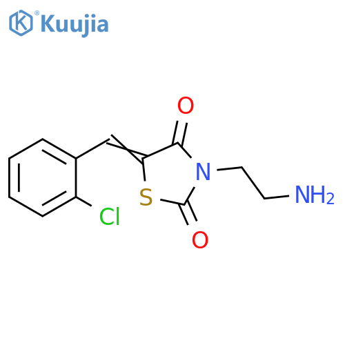 2,4-Thiazolidinedione, 3-(2-aminoethyl)-5-[(2-chlorophenyl)methylene]- structure
