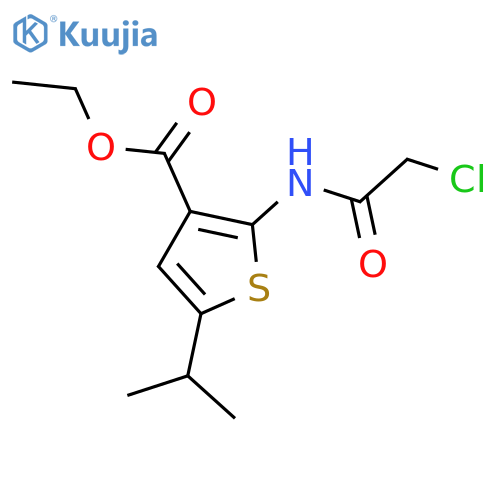 Ethyl 2-(chloroacetyl)amino-5-isopropylthiophene-3-carboxylate structure