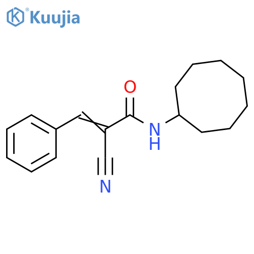 2-Cyano-N-cyclooctyl-3-phenyl-2-propenamide structure