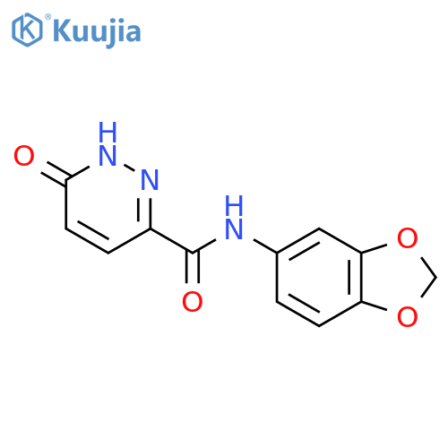 N-(2H-1,3-Benzodioxol-5-yl)-6-oxo-1,6-dihydropyridazine-3-carboxamide structure