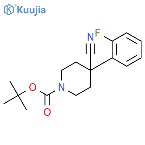 tert-Butyl 4-cyano-4-(2-fluorophenyl)piperidine-1-carboxylate structure