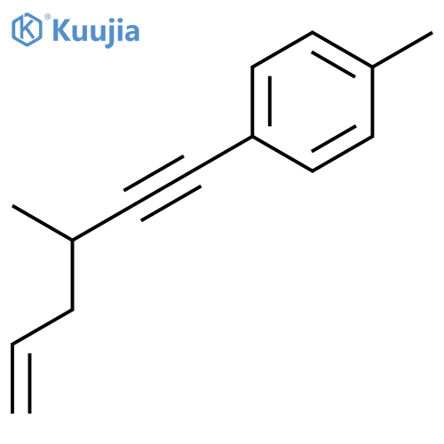 Benzene, 1-methyl-4-(3-methyl-5-hexen-1-ynyl)- structure
