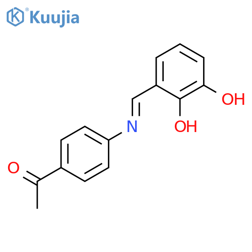 Ethanone, 1-[4-[(E)-[(2,3-dihydroxyphenyl)methylene]amino]phenyl]- structure