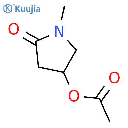 (4R)-4-(acetyloxy)-1-methyl-2-Pyrrolidinone structure
