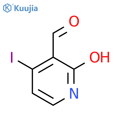 2-hydroxy-4-iodo-pyridine-3-carbaldehyde structure