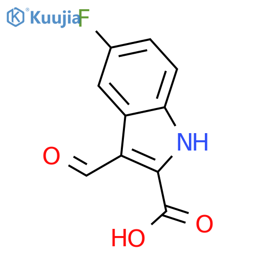 5-fluoro-3-formyl-1H-indole-2-carboxylic acid structure