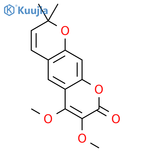 2H,8H-BENZO[1,2-B:5,4-B']DIPYRAN-2-ONE, 3,4-DIMETHOXY-8,8-DIMETHYL- structure