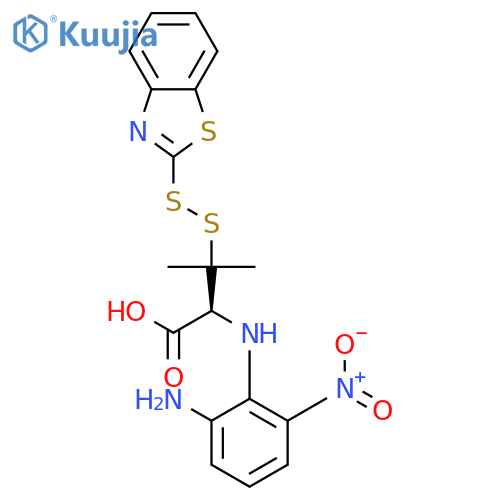 D-VALINE, N-(2-AMINO-6-NITROPHENYL)-3-(2-BENZOTHIAZOLYLDITHIO)- structure