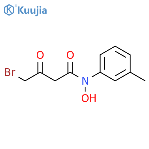 Butanamide, 4-bromo-N-hydroxy-N-(3-methylphenyl)-3-oxo- structure