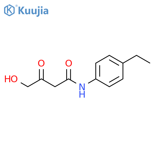 Butanamide, N-(4-ethylphenyl)-4-hydroxy-3-oxo- structure