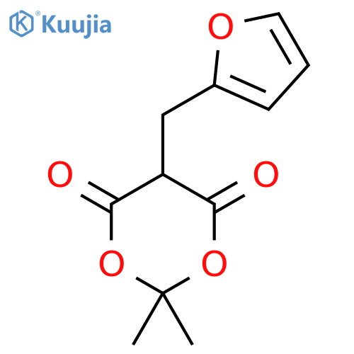 1,3-Dioxane-4,6-dione,5-(2-furanylmethyl)-2,2-dimethyl- structure