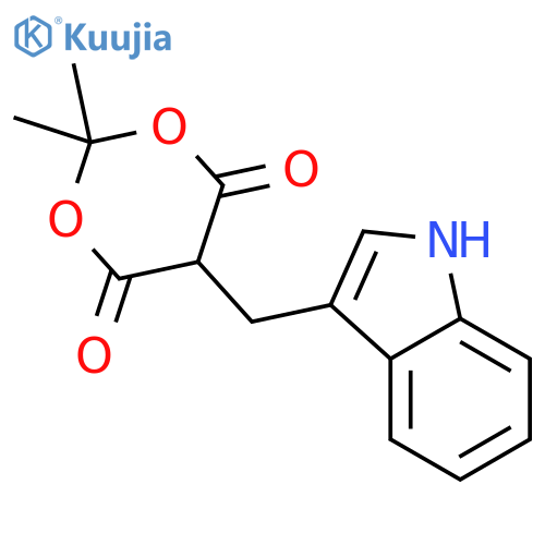 1,3-Dioxane-4,6-dione,5-(1H-indol-3-ylmethyl)-2,2-dimethyl- structure