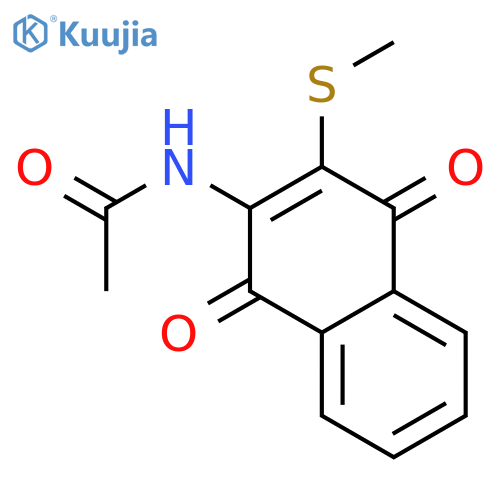 Acetamide, N-[1,4-dihydro-3-(methylthio)-1,4-dioxo-2-naphthalenyl]- structure
