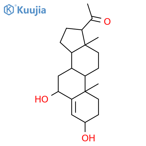 Pregn-4-en-20-one,3,6-dihydroxy-, (3b,6b)- (9CI) structure
