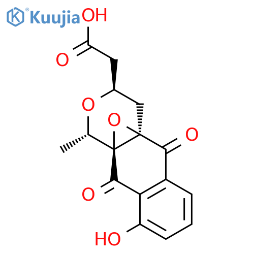 4a,10a-Epoxy-1H-naphtho[2,3-c]pyran-3-aceticacid, 3,4,5,10-tetrahydro-9-hydroxy-1-methyl-5,10-dioxo-, (1S,3R,4aR,10aS)-(9CI) structure