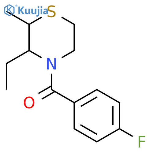 Thiomorpholine, 3-ethyl-4-(4-fluorobenzoyl)-2-methyl- structure