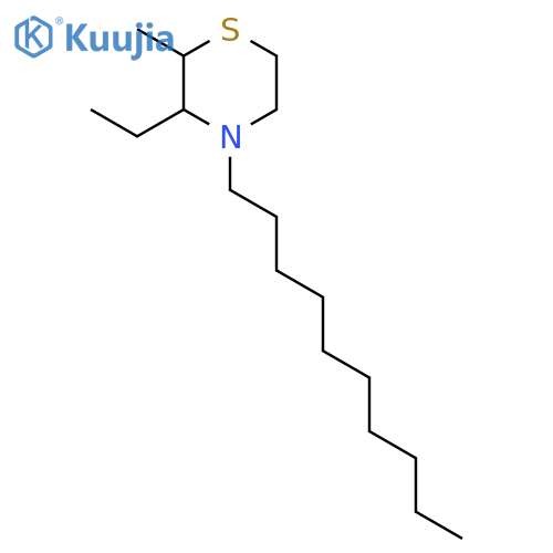 Thiomorpholine, 4-decyl-3-ethyl-2-methyl- structure