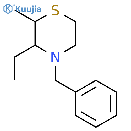 Thiomorpholine, 3-ethyl-2-methyl-4-(phenylmethyl)- structure