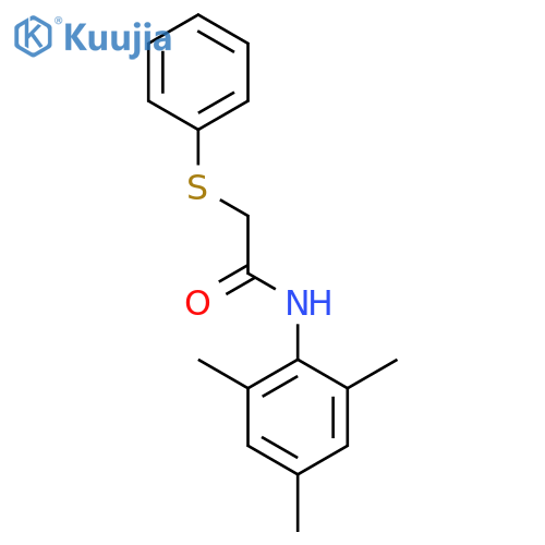 2-(phenylsulfanyl)-N-(2,4,6-trimethylphenyl)acetamide structure
