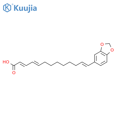 2,4,12-Tridecatrienoic acid, 13-(1,3-benzodioxol-5-yl)-, (E,E,E)- structure
