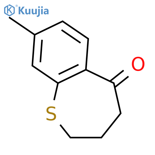 1-Benzothiepin-5(2H)-one, 3,4-dihydro-8-methyl- structure
